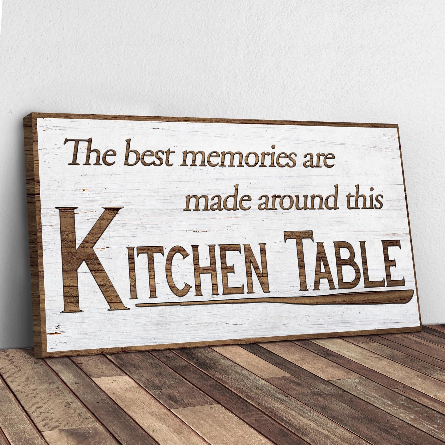 Kitchen Table wall art canvas sign for dining room - gallery wrapped made in USA