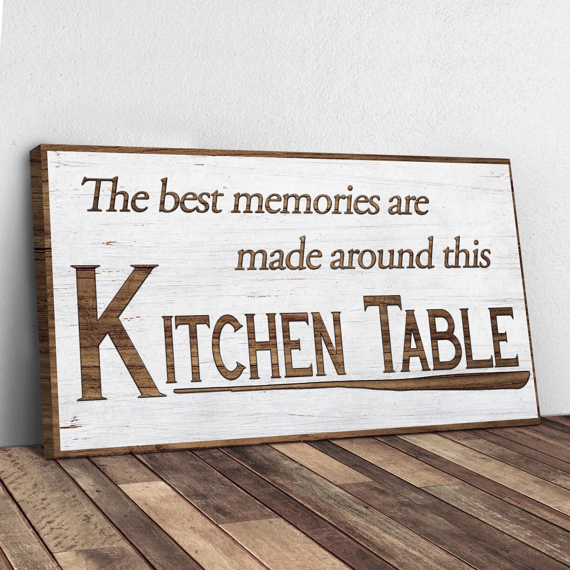 Kitchen Table wall art canvas sign for dining room - gallery wrapped made in USA