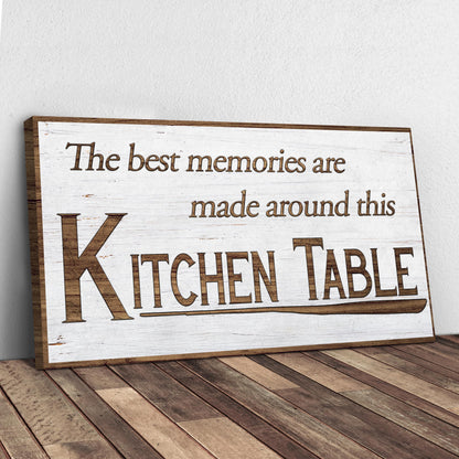 Kitchen Table wall art canvas sign for dining room - gallery wrapped made in USA