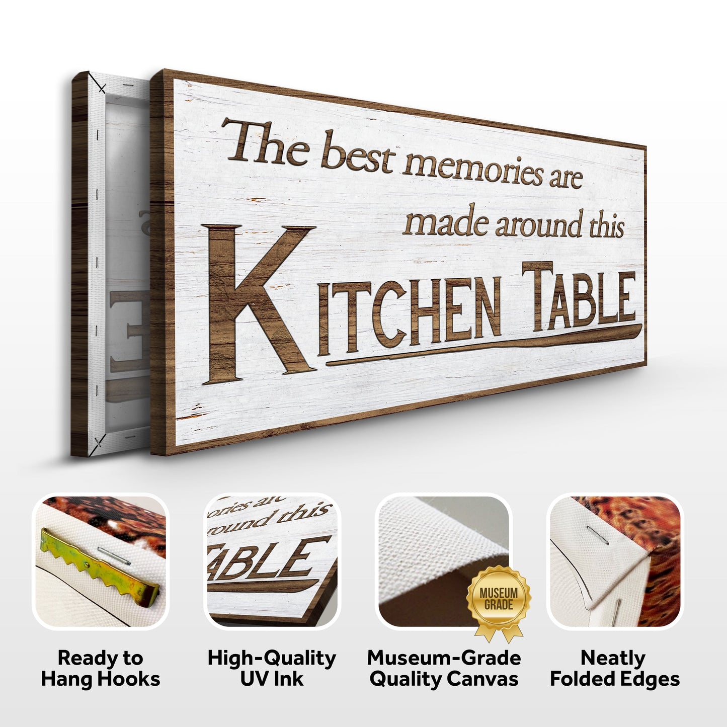 Kitchen Table Wall Art Canvas Sign for Dining Room