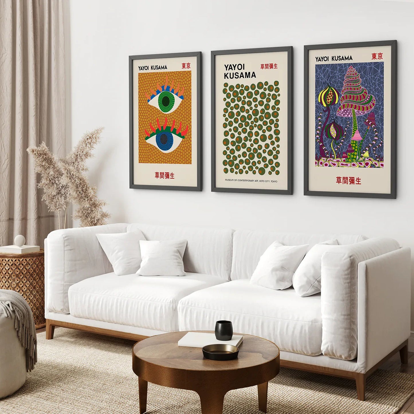 Modern Exhibition Wall Art Set of 3 Museum Prints