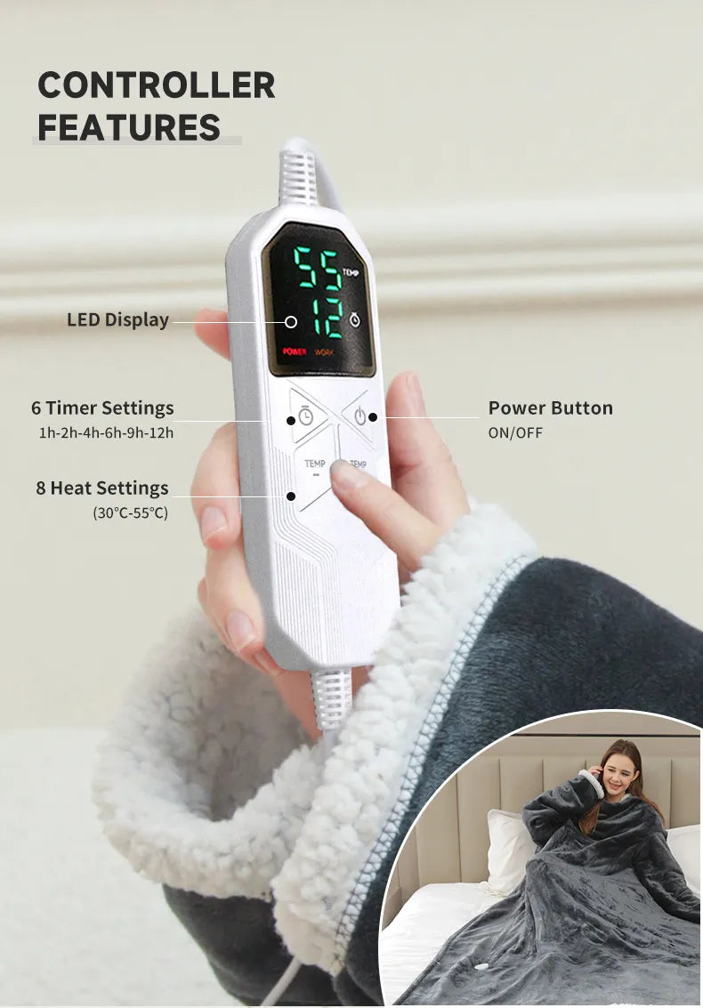 LED controller showing 6 timer settings and 8 heat levels