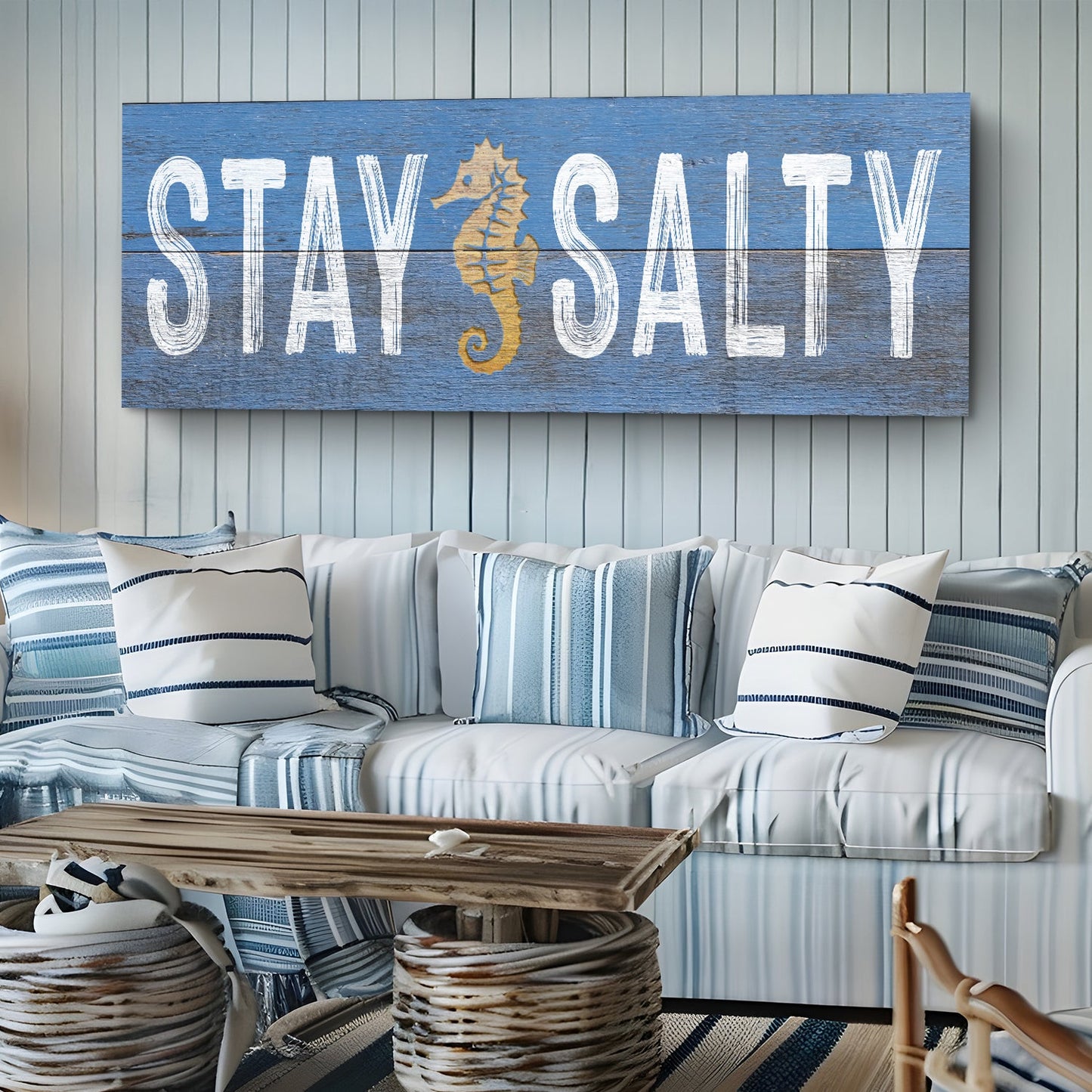Stay Salty Coastal Breeze Canvas Wall Art