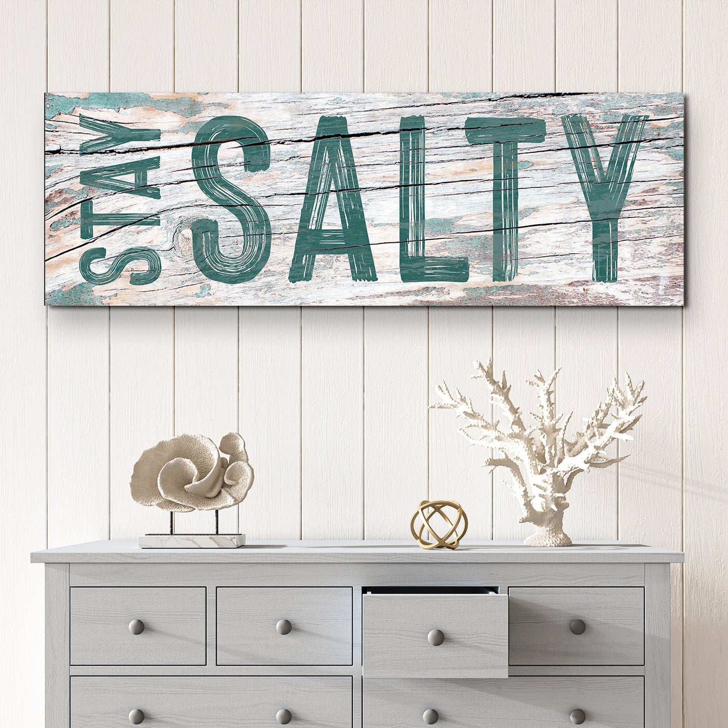 Stay Salty Beach House Canvas Wall Art