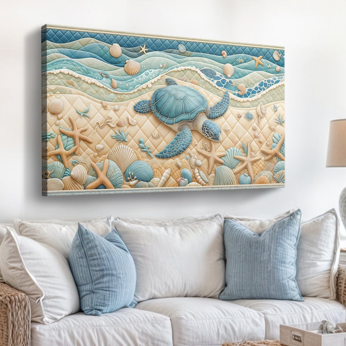 3D Coastal Canvas Wall Art IV