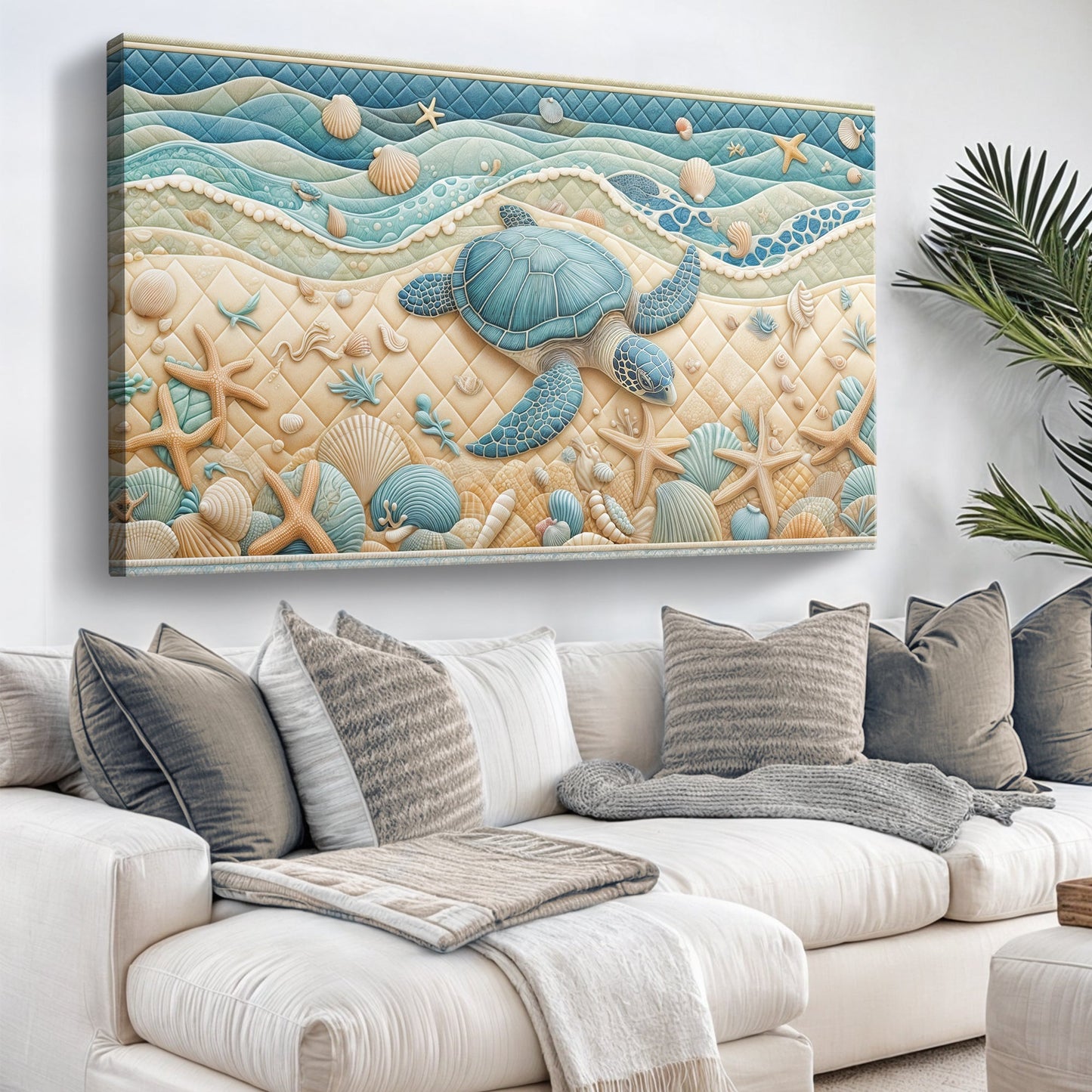 3D Coastal Canvas Wall Art IV