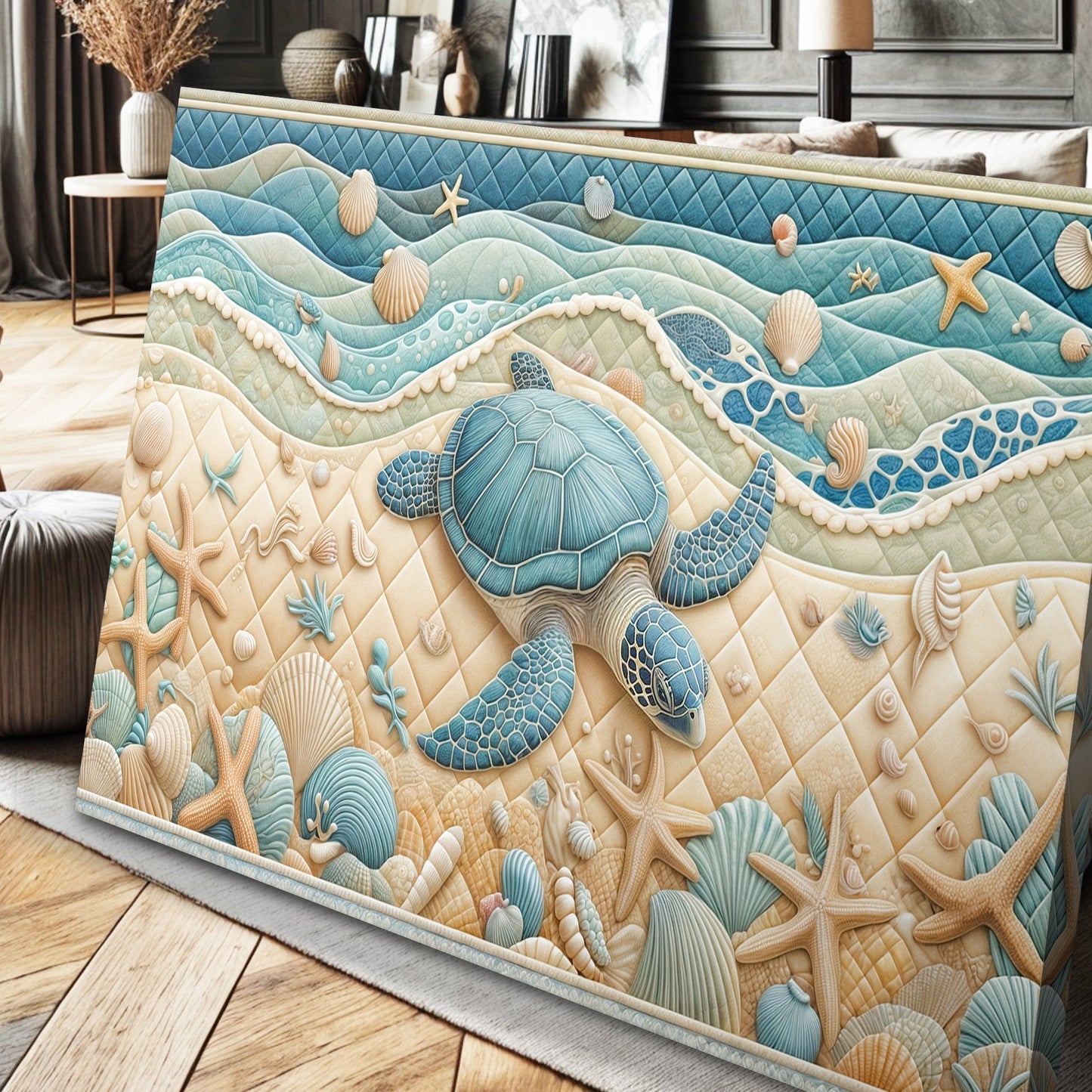 3D Coastal Canvas Wall Art IV