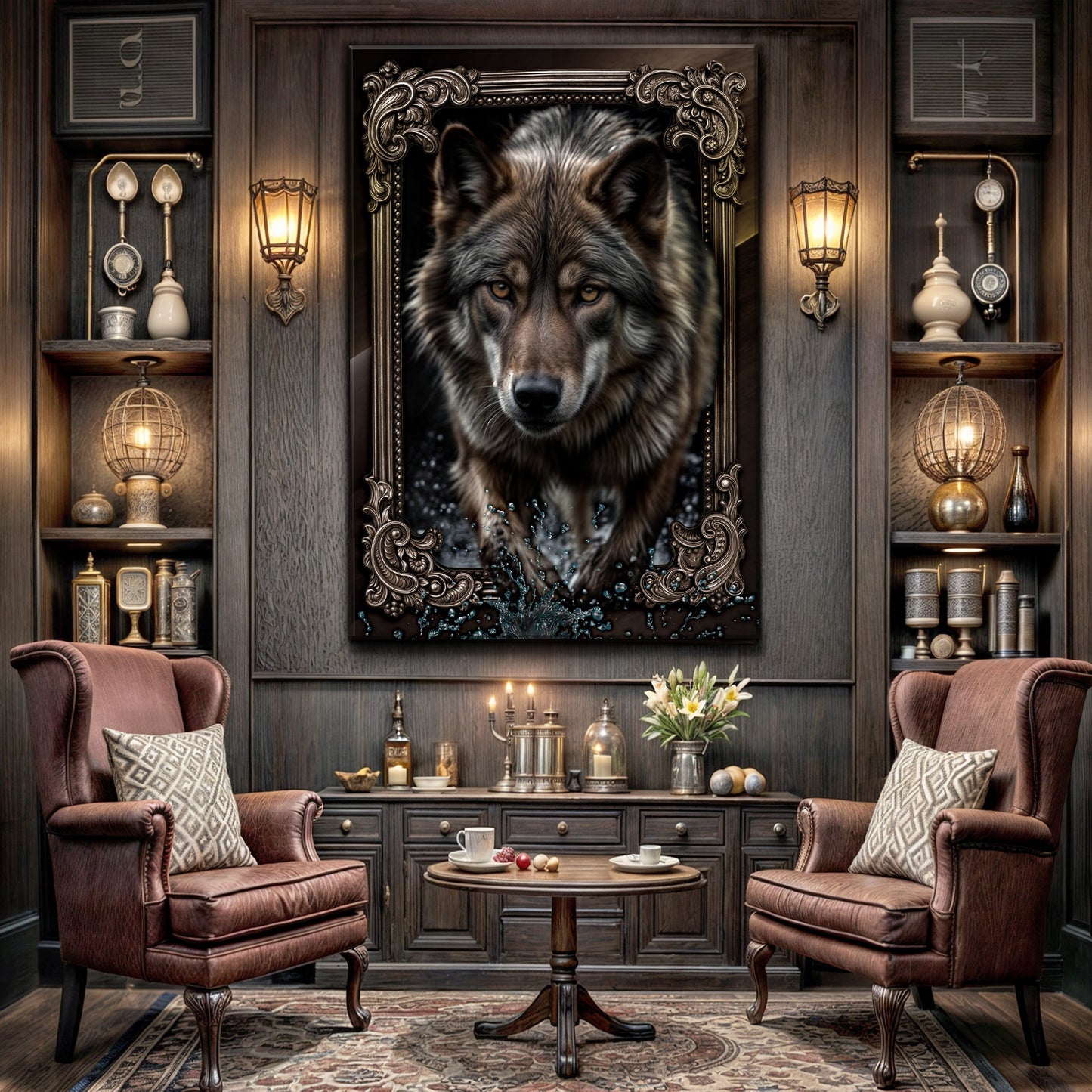 3D Wolf Canvas Wall Decor