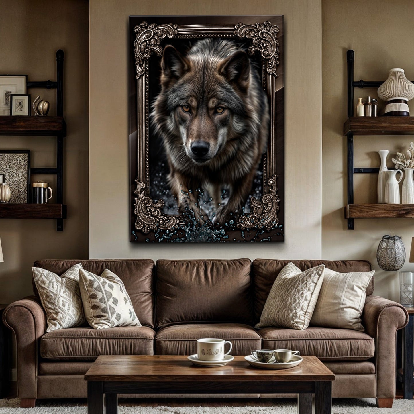 3D Wolf Canvas Wall Decor
