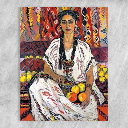 Lady Her Cultural Portrait Canvas Wall Art