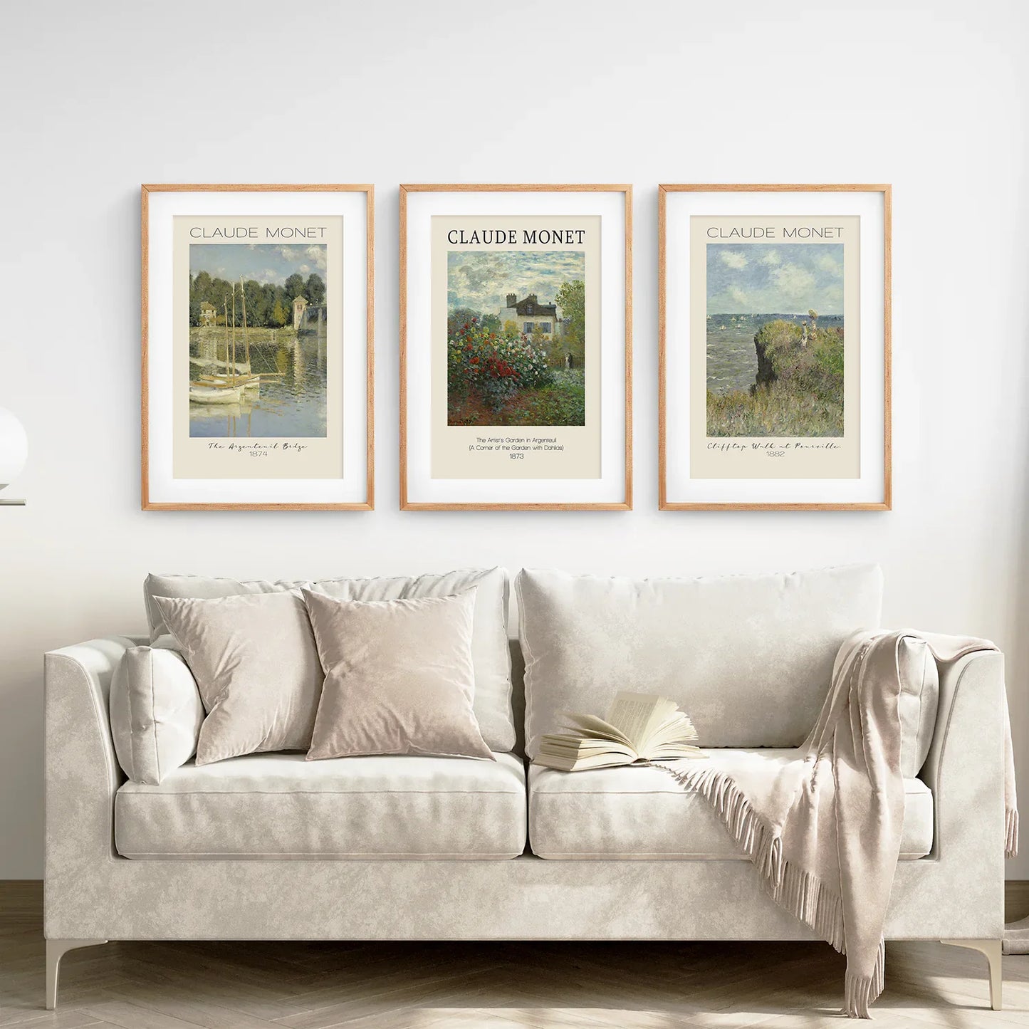 Impressionist Floral Wall Art Set of 3 Exhibition Prints