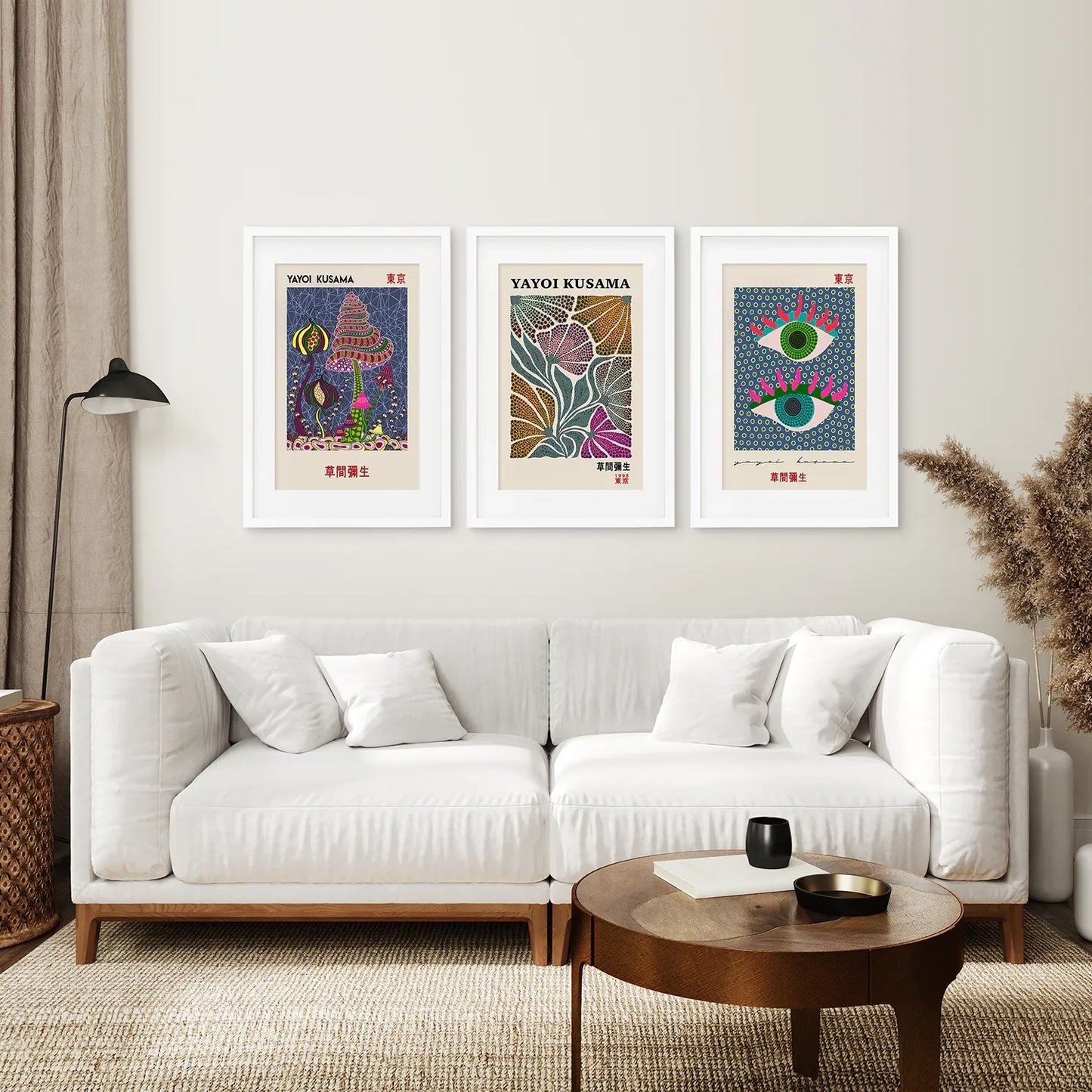 Colorful Museum Wall Art Set of 3 Exhibition Prints