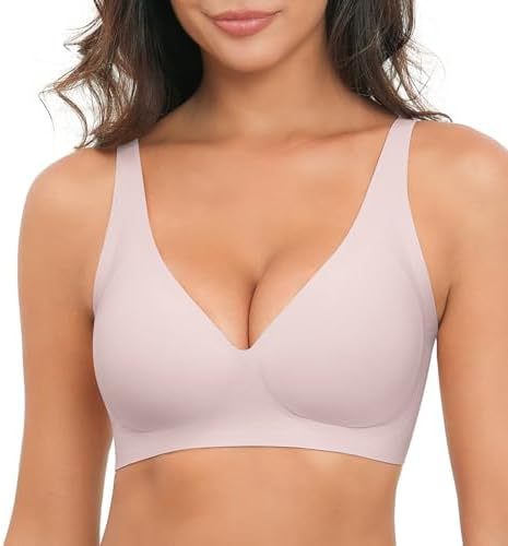 Light Pink jelly bra worn by a person on a white background