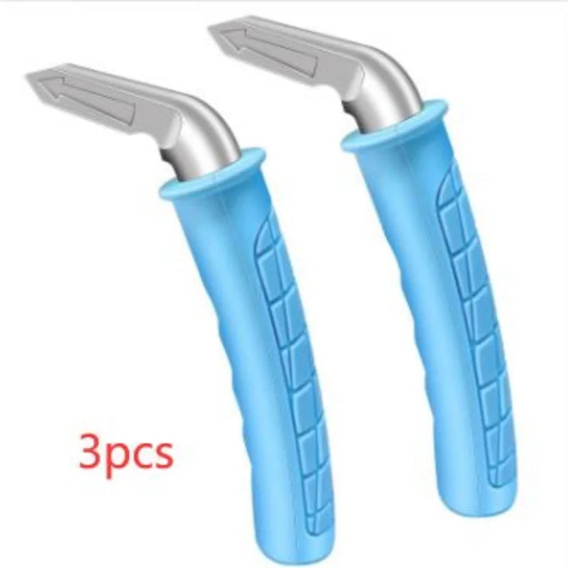 Light blue vehicle support handle 3-pack - portable car door assist grip for all vehicles