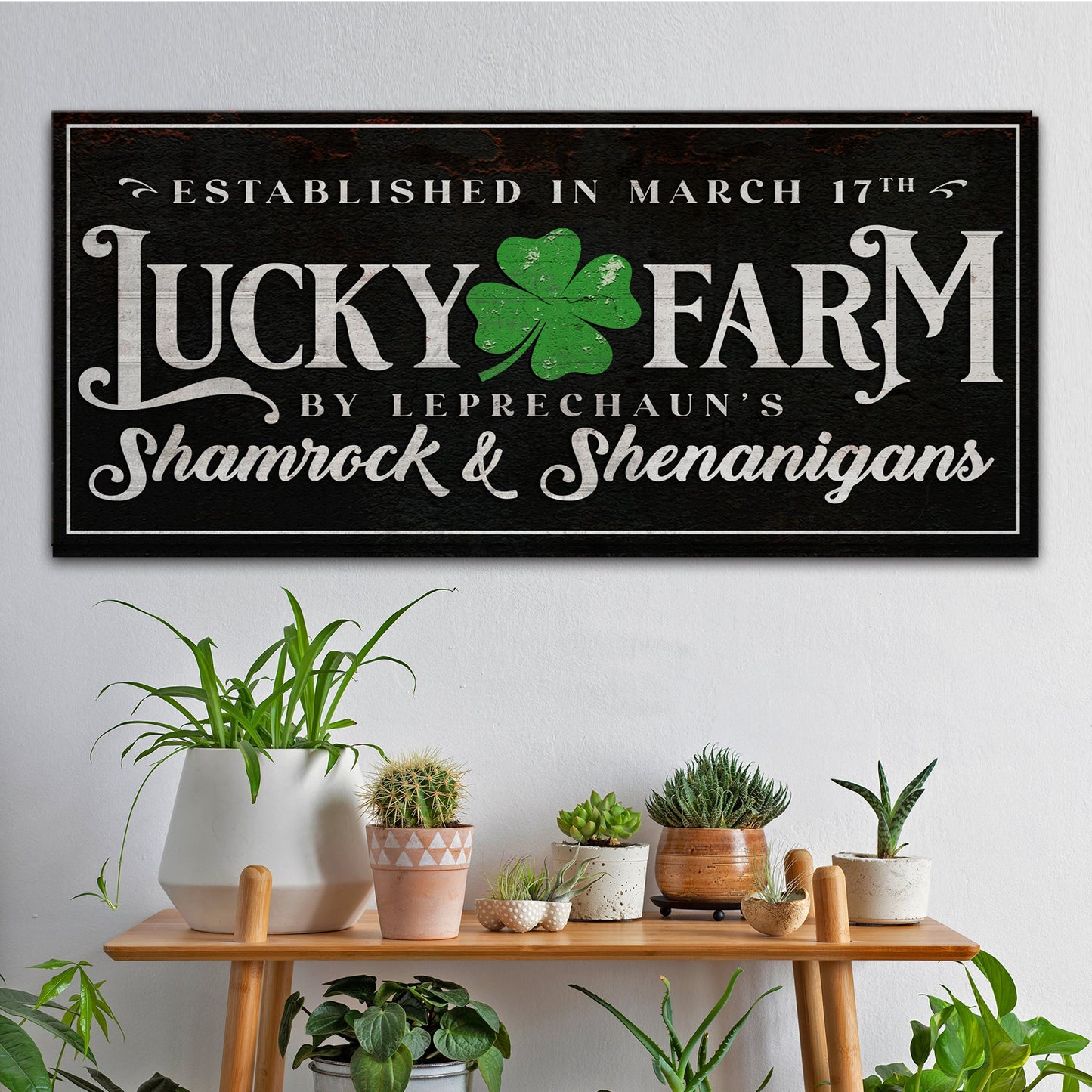 St Patrick's Day canvas wall art sign festive Irish holiday decor
