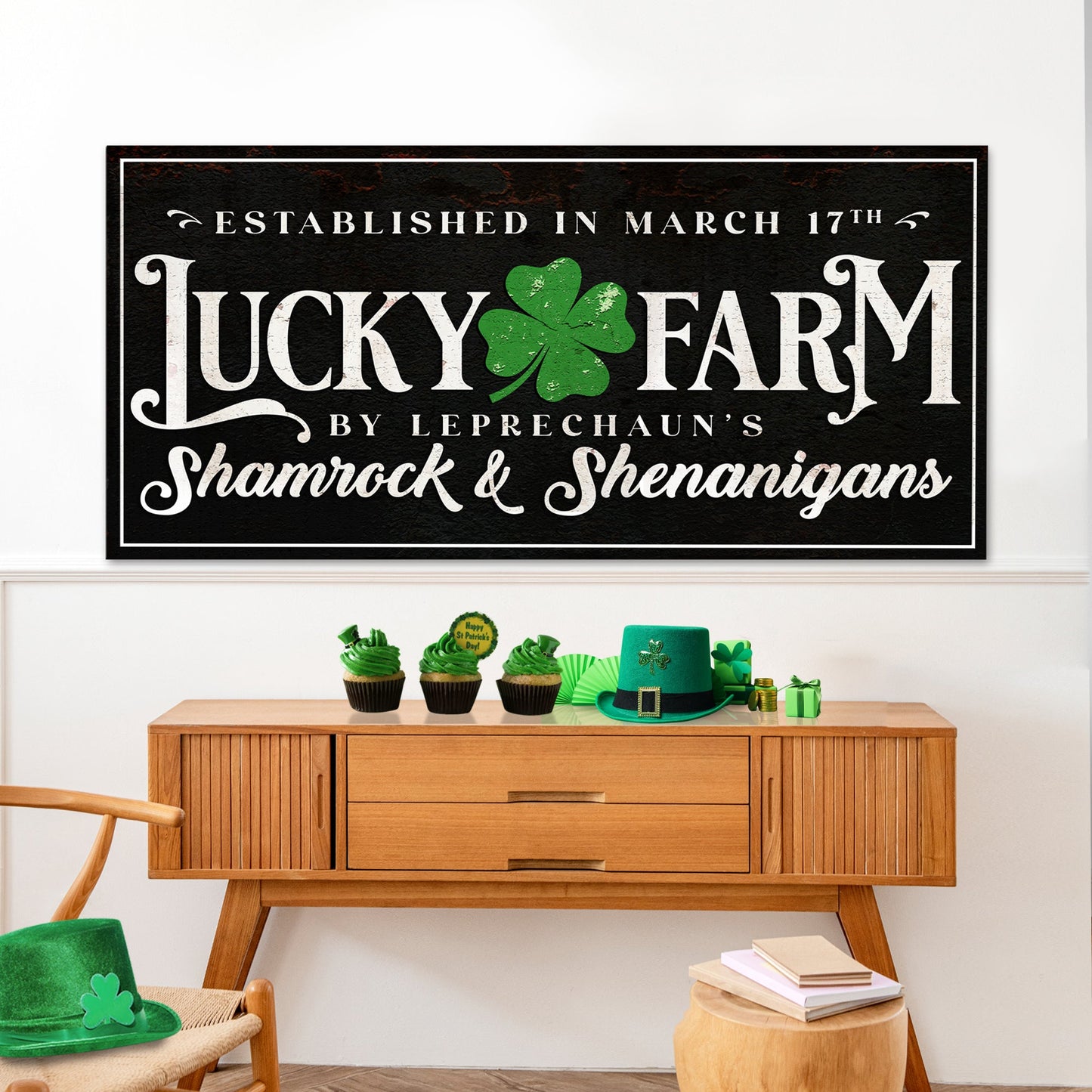 St. Patrick's Day Canvas Wall Art Sign