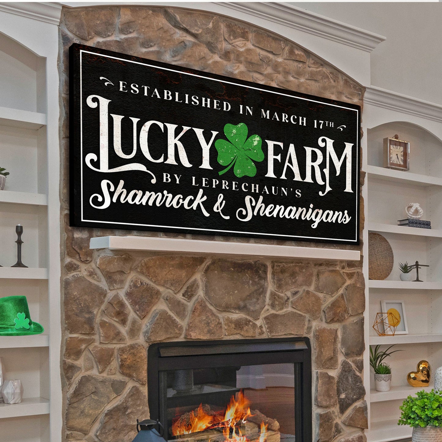 St. Patrick's Day Canvas Wall Art Sign