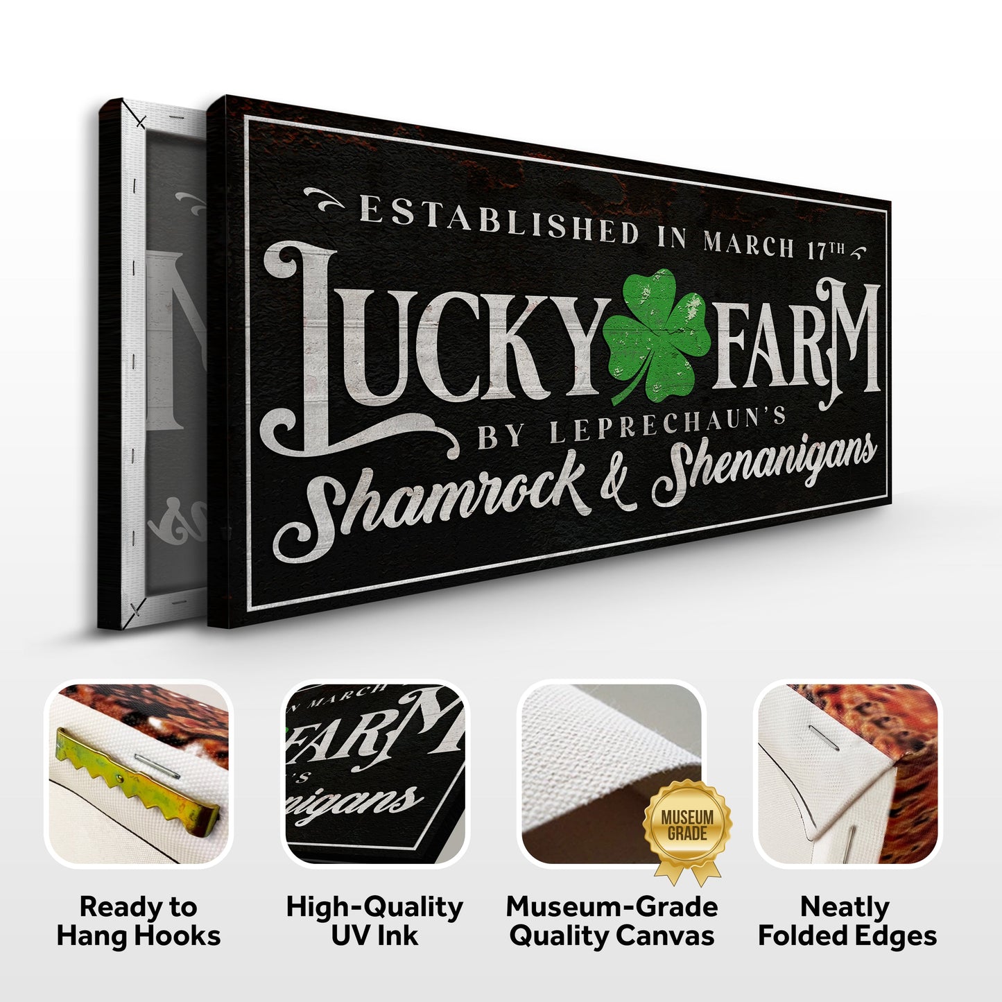 St. Patrick's Day Canvas Wall Art Sign