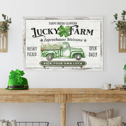 Lucky Farm St. Patrick's Day Canvas Sign
