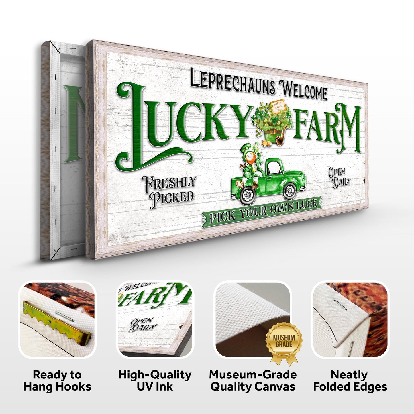 Lucky Farm St. Patrick's Day Canvas Sign