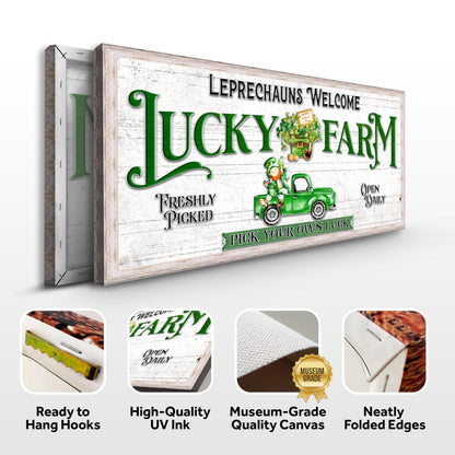 Lucky Farm St. Patrick's Day Canvas Sign