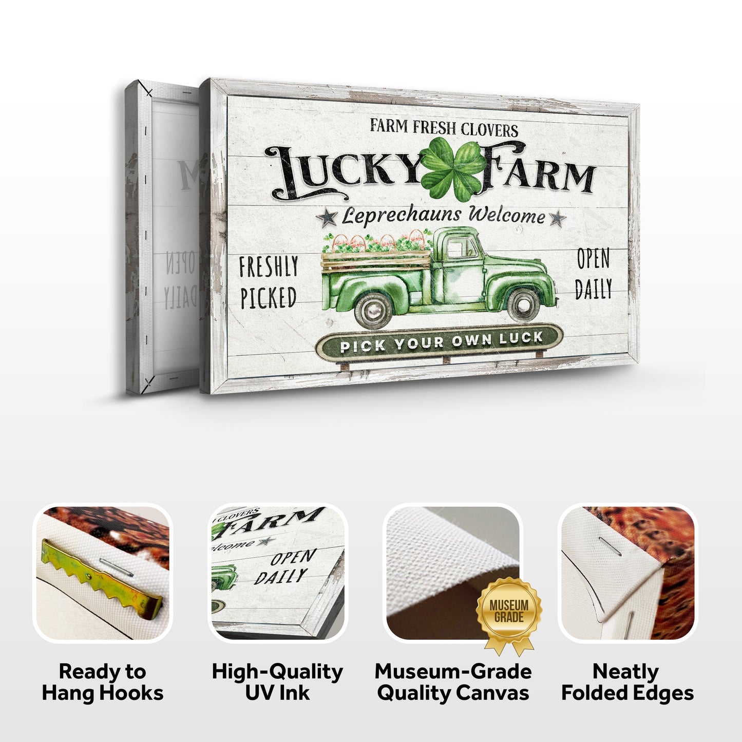 Lucky Farm St. Patrick's Day Canvas Sign