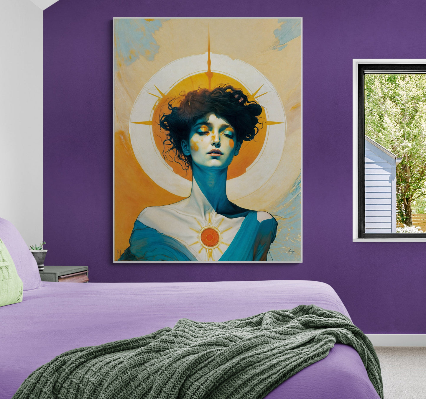 Luminous Reverie Figure in Golden Light Canvas Wall Art
