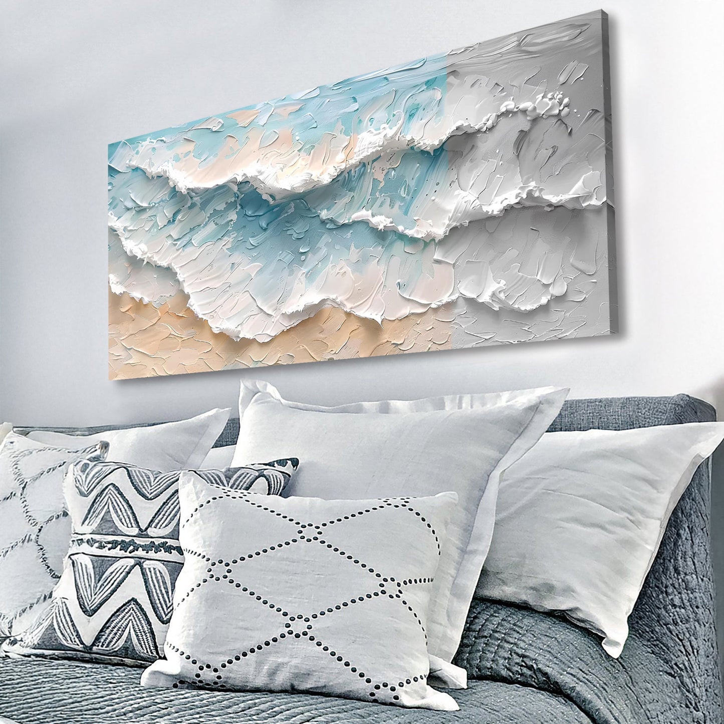 Blue Ocean Coastal Canvas Wall Art