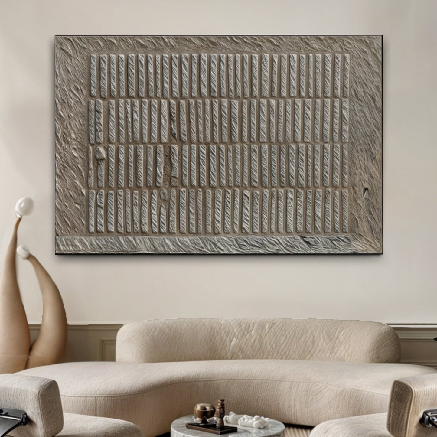 Stone Pattern Minimalist Canvas Wall Art