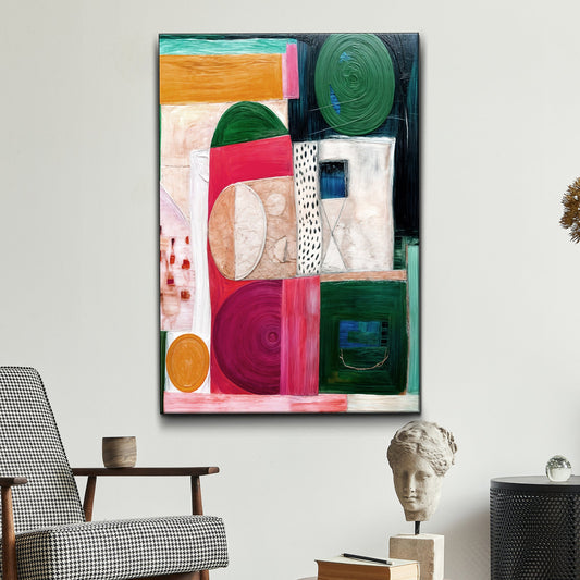 Geometric Patterns Abstract Canvas Wall Art