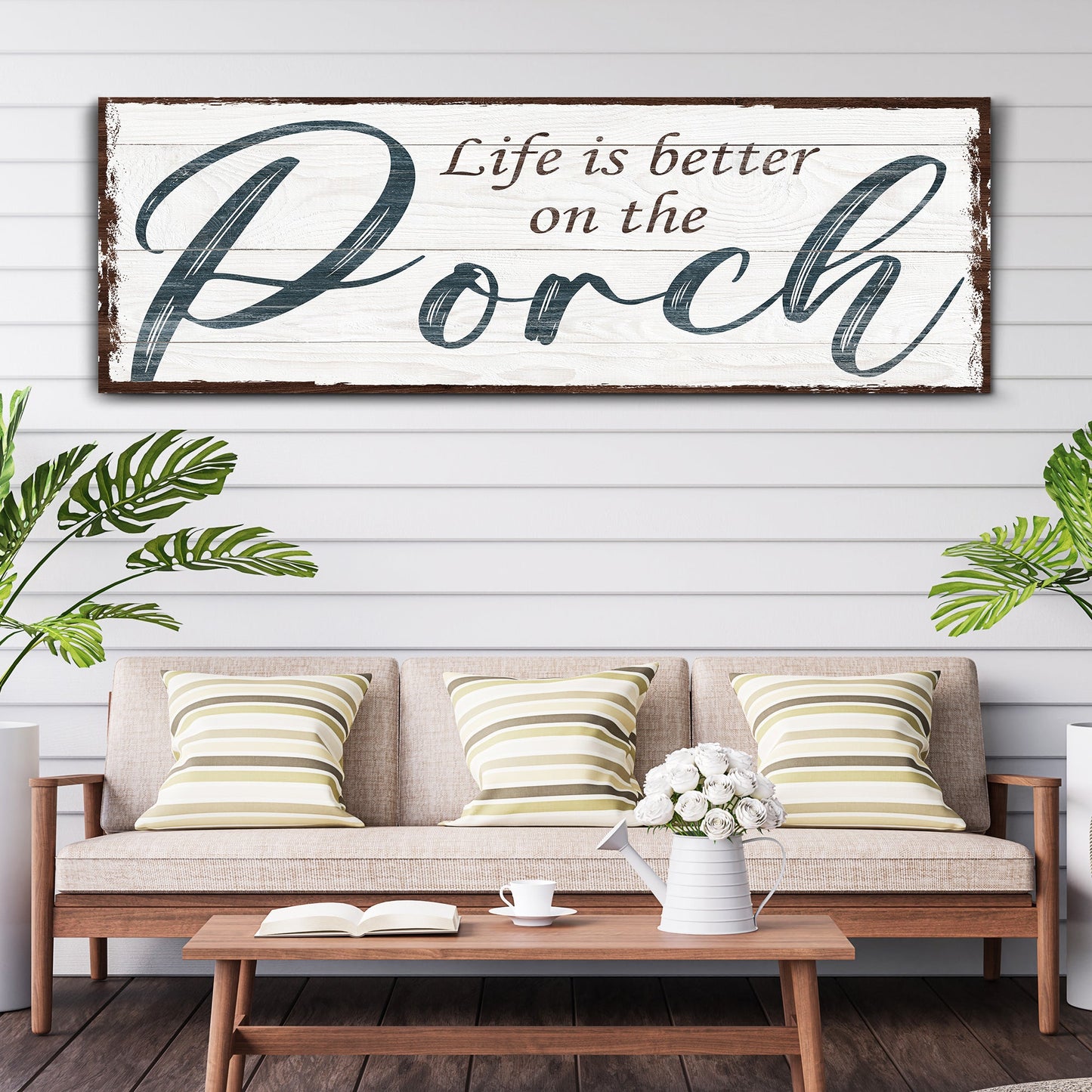 Life Is Better on the Porch Canvas Wall Art