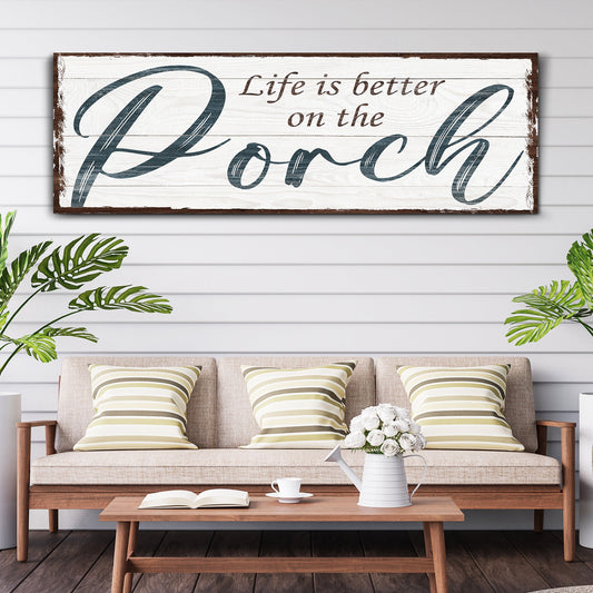Life Is Better on the Porch Canvas Wall Art