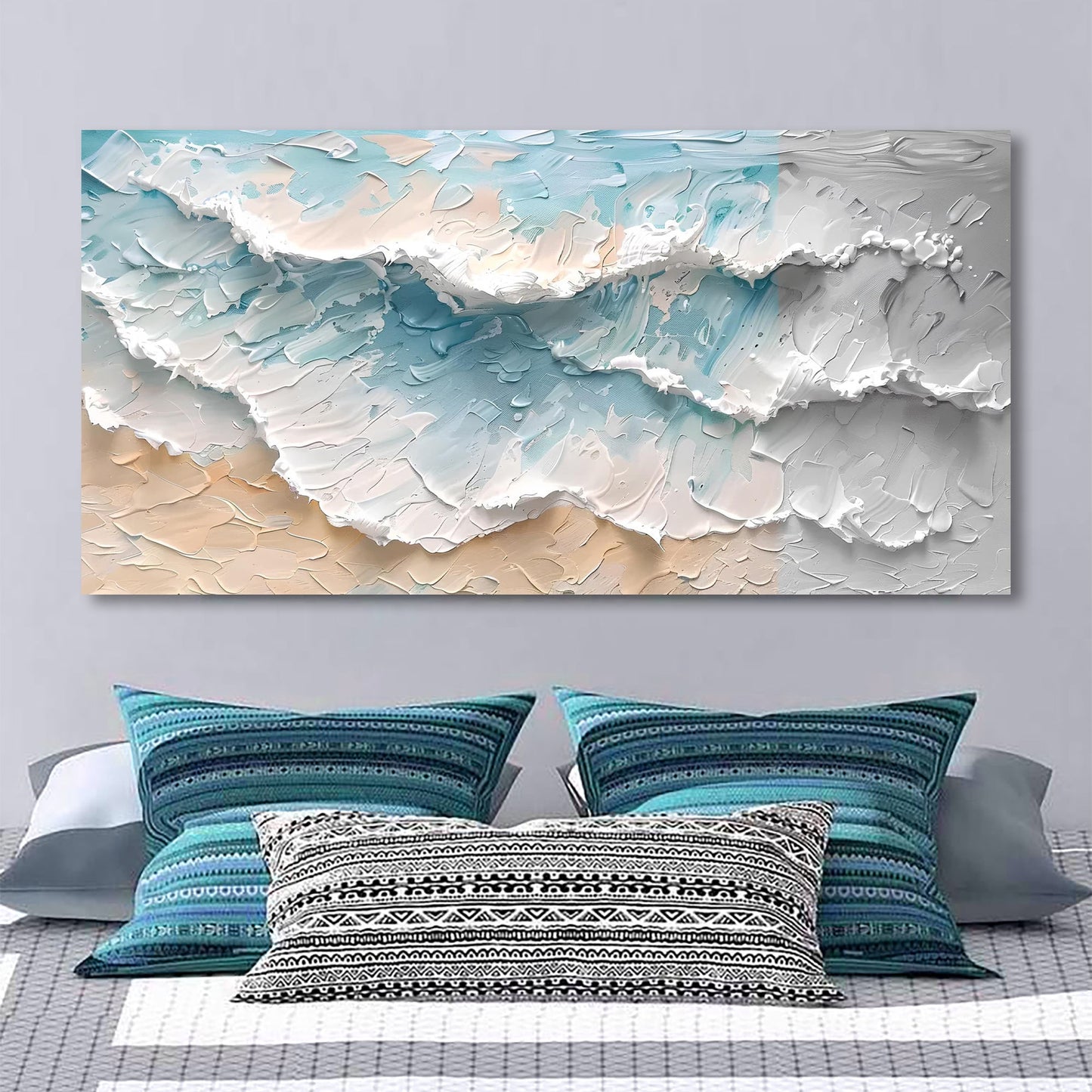 Blue Ocean Coastal Canvas Wall Art