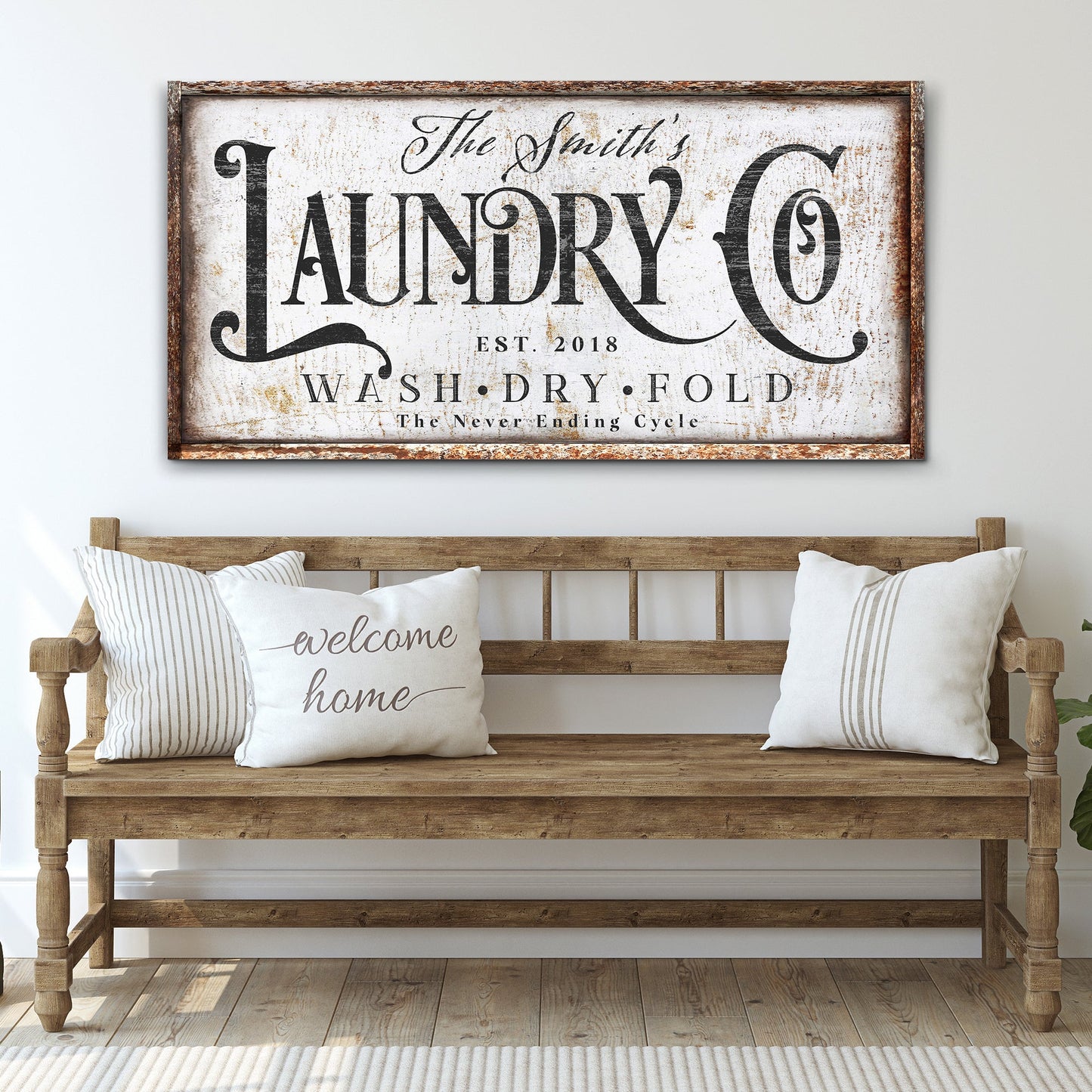 Never-Ending Cycle Laundry Room Canvas Wall Art