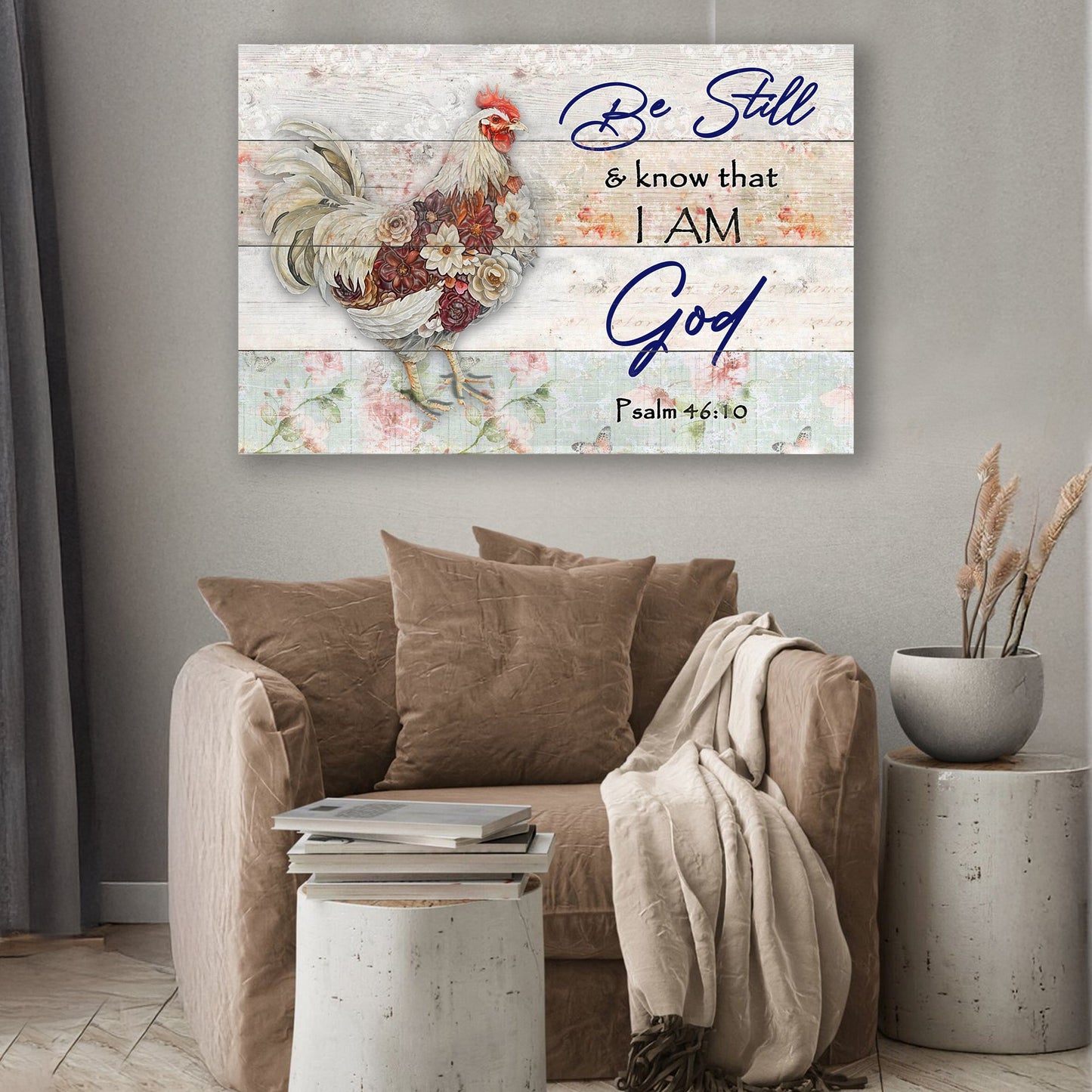 Be Still faith canvas sign for home wall decor