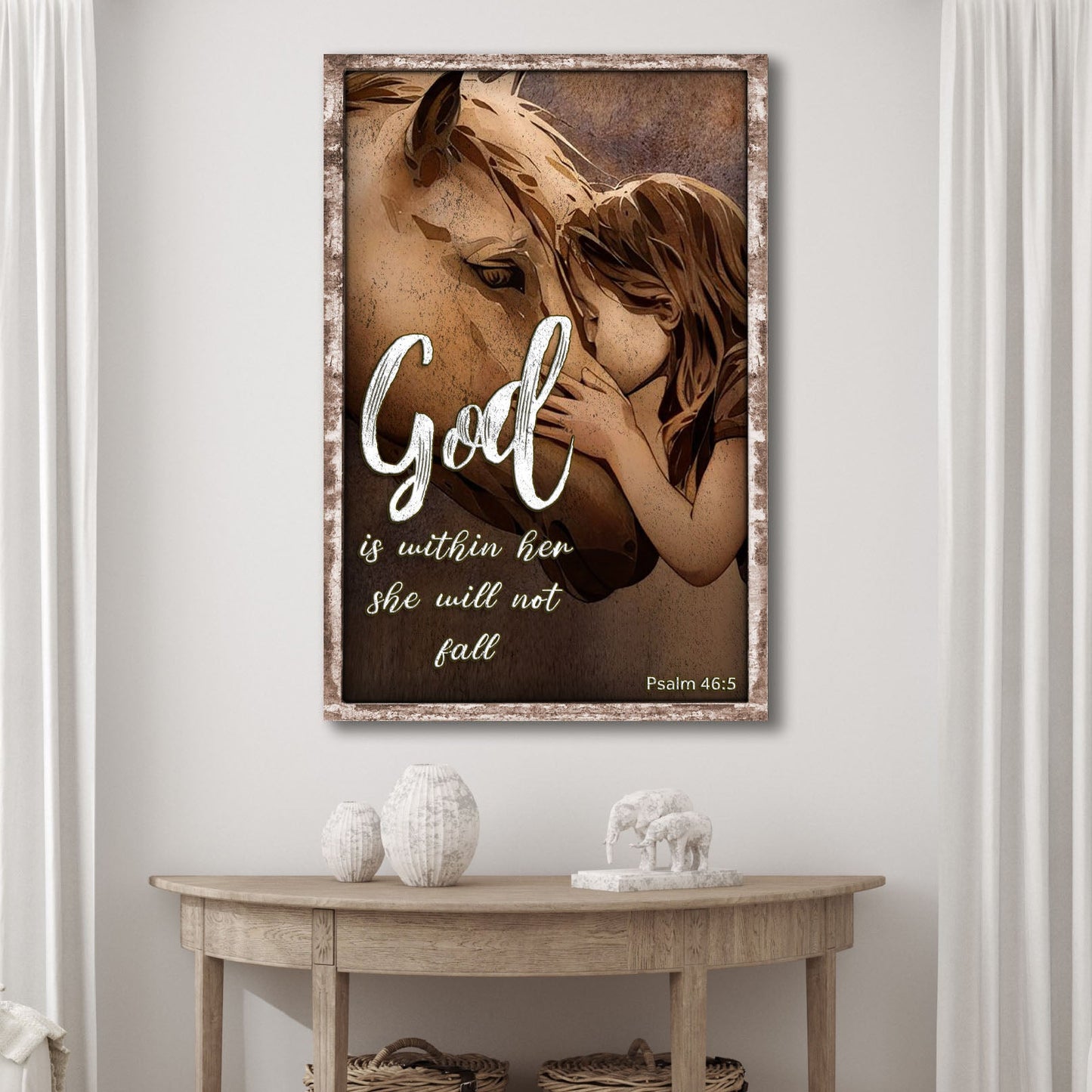 God Is Within Her She Will Not Fall - Psalm 46:5 Canvas Wall Art