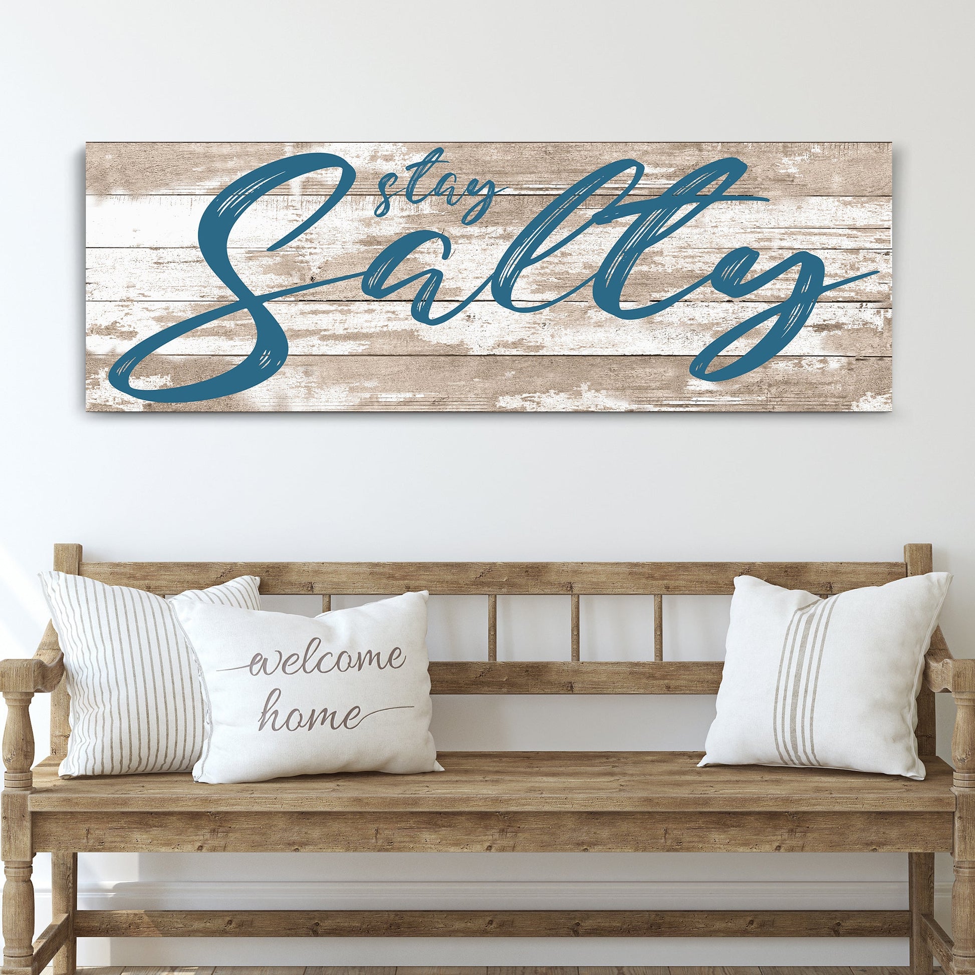 Stay Salty coastal beach sign canvas wall art beach house decor