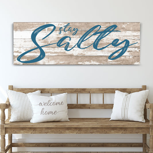 Stay Salty coastal beach sign canvas wall art beach house decor