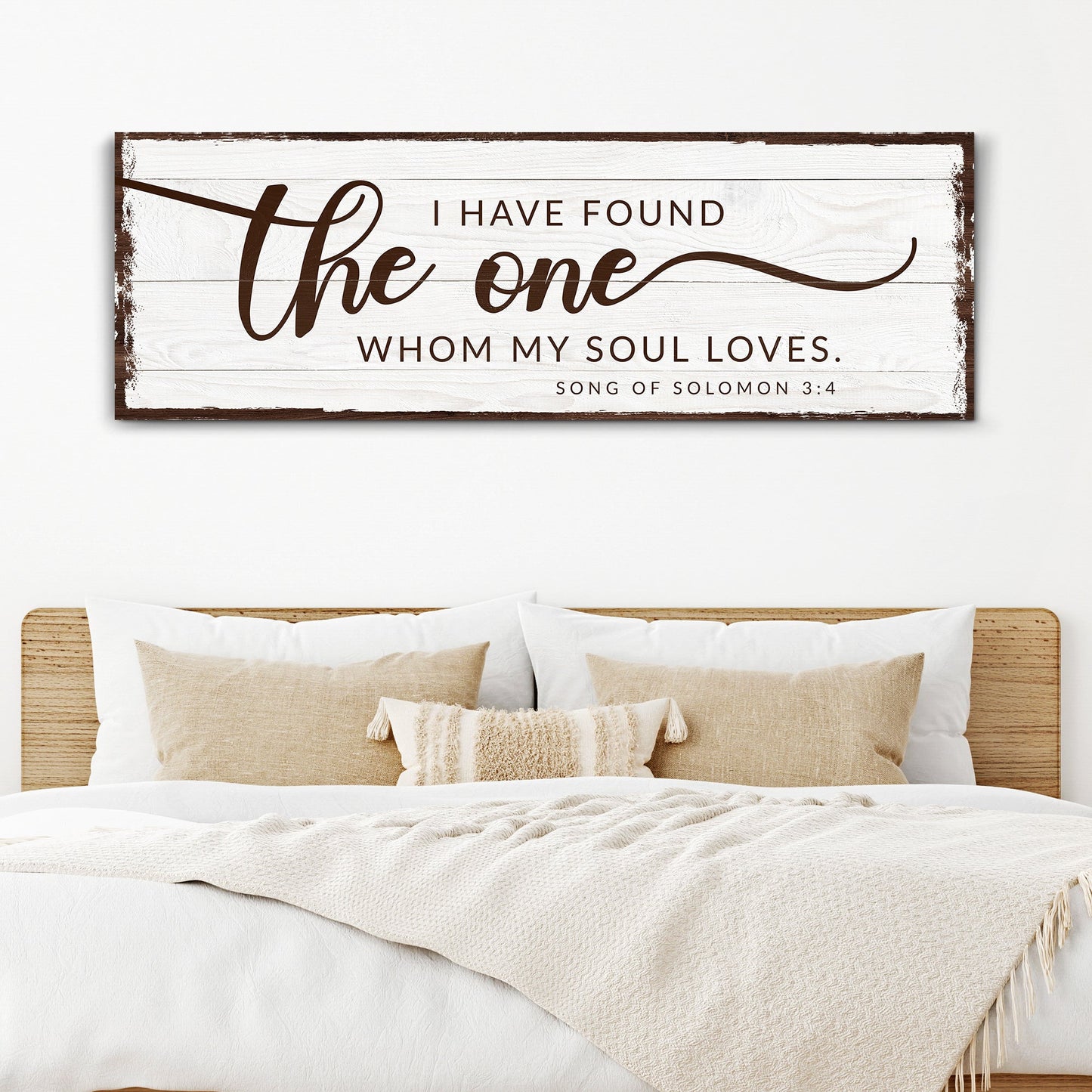 I Have Found The One My Soul Loves tall faith canvas with Song of Solomon scripture
