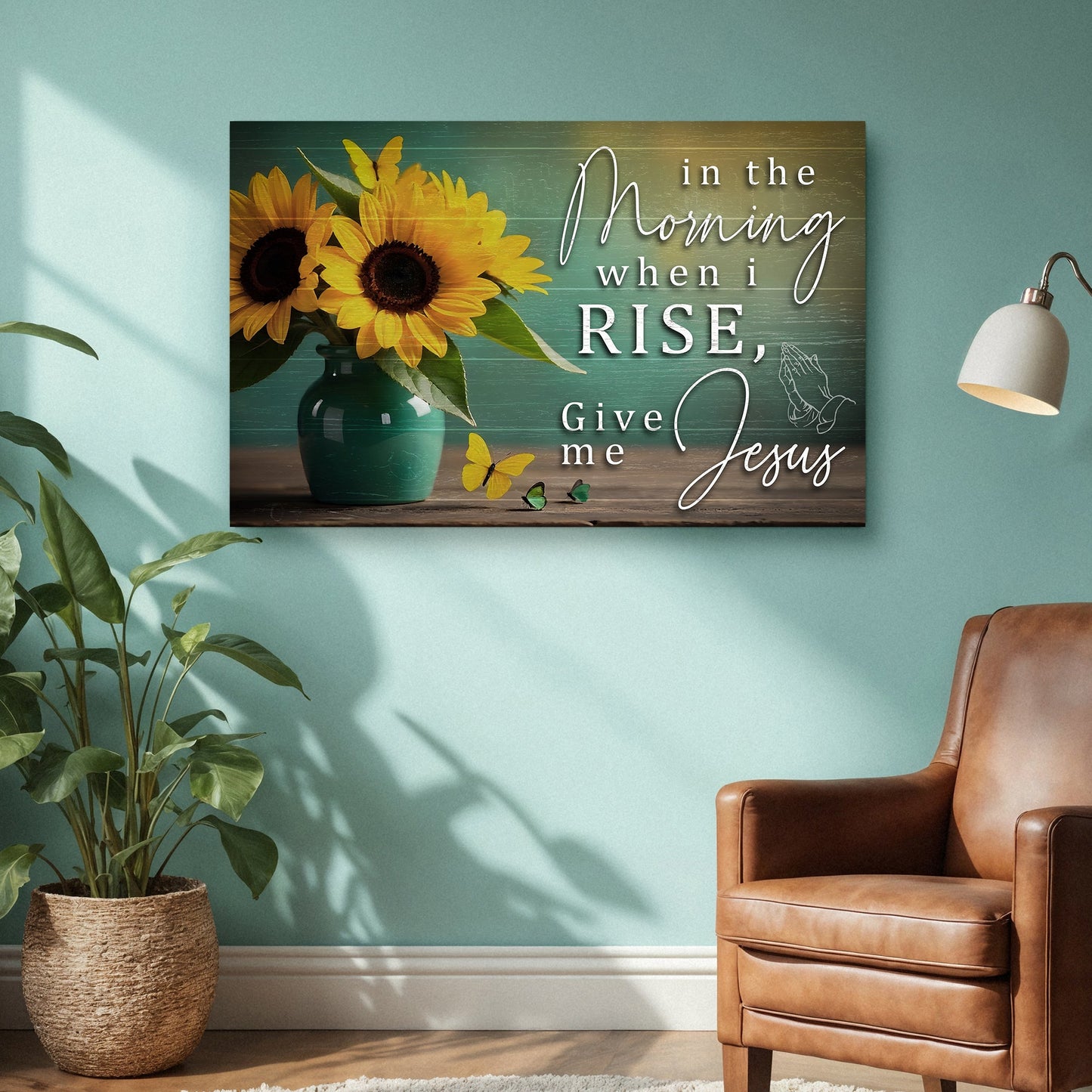 In The Morning Give Me Jesus Faith Canvas Wall Art