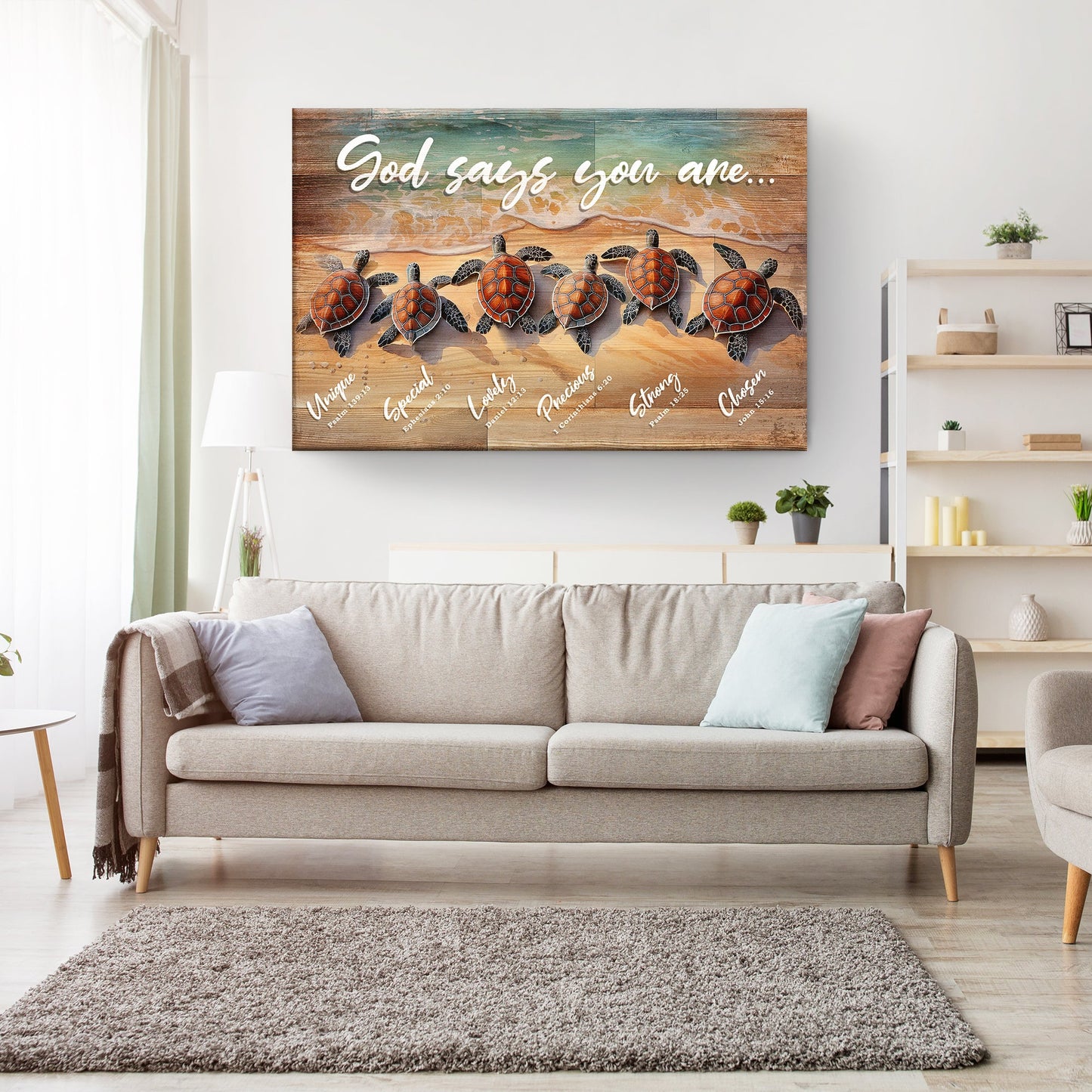 God Says You Are Canvas Wall Art - Faith Affirmation Sign