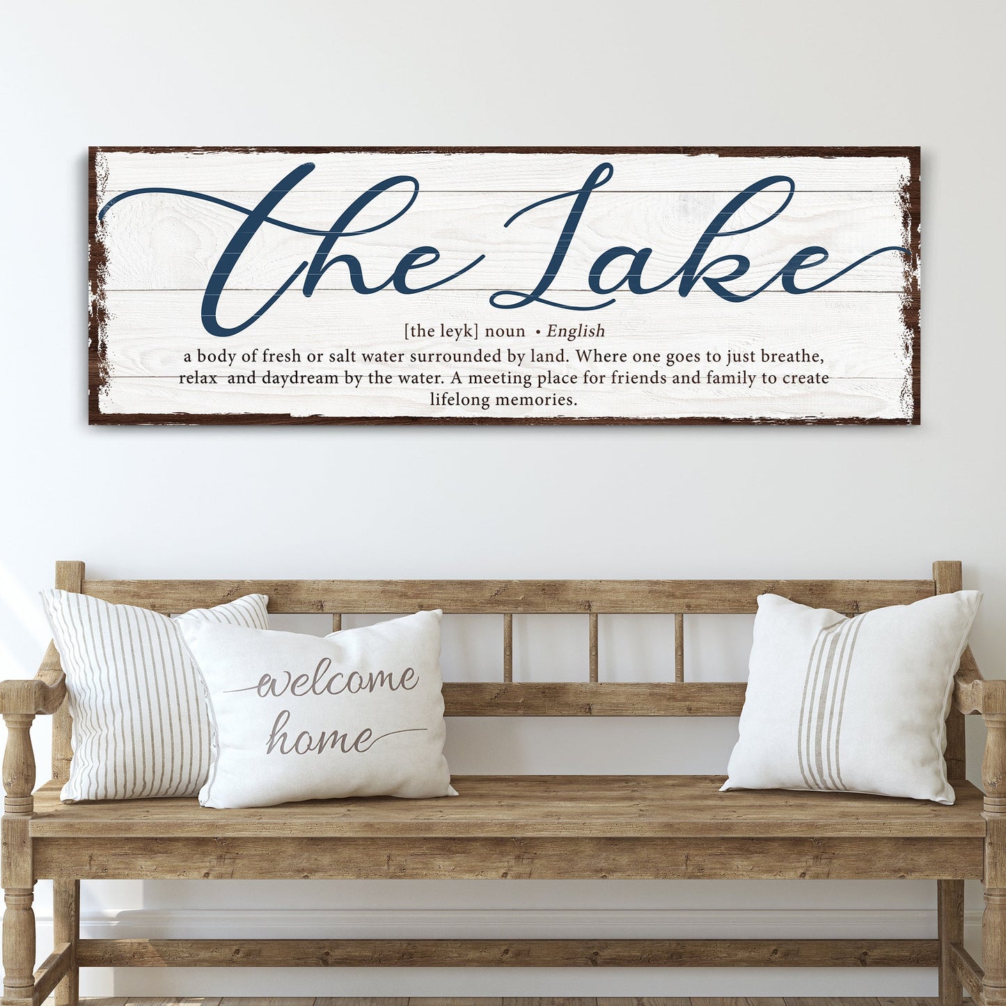 Definition of Lake Canvas Wall Art Sign