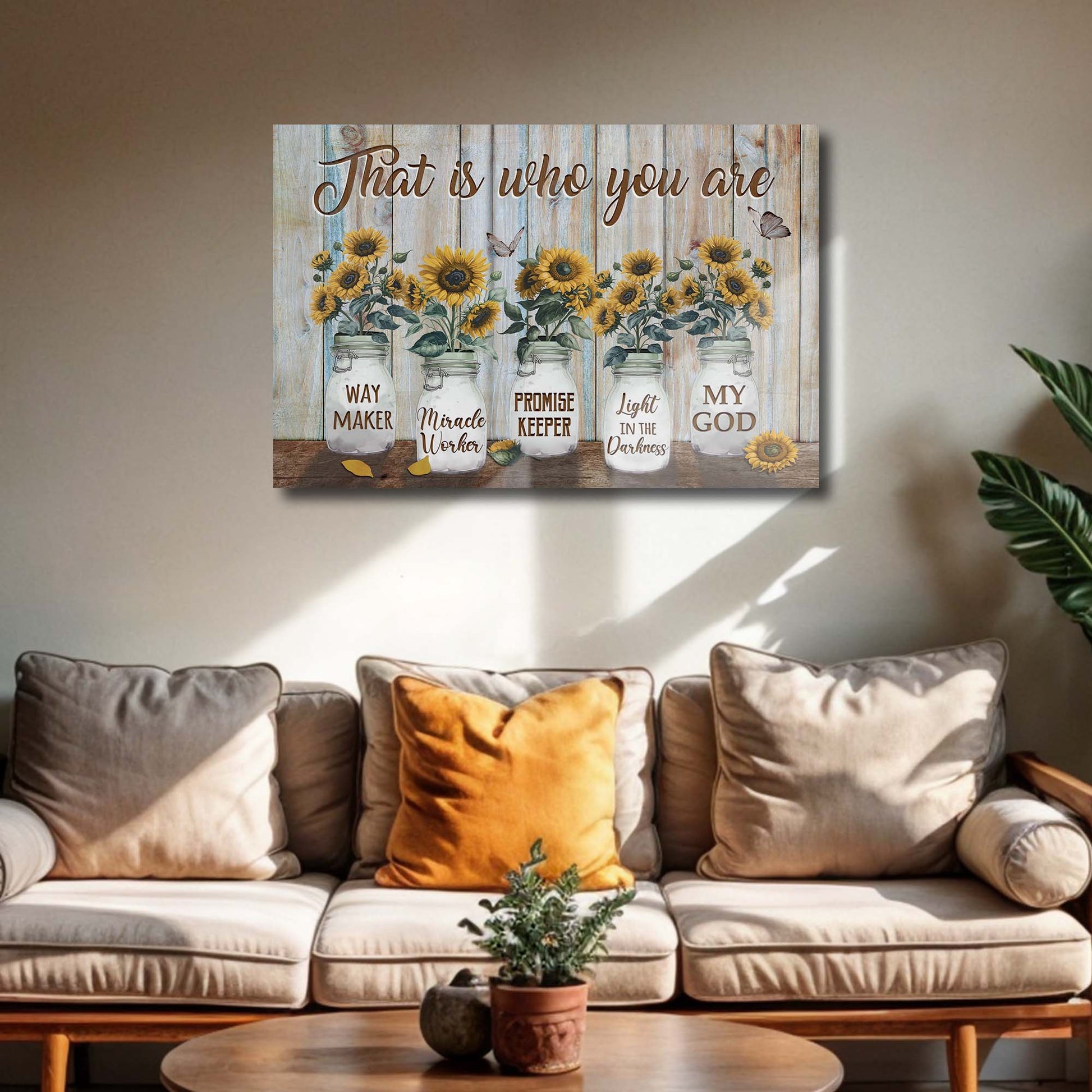 That Is Who You Are faith canvas wall art with inspirational spiritual message