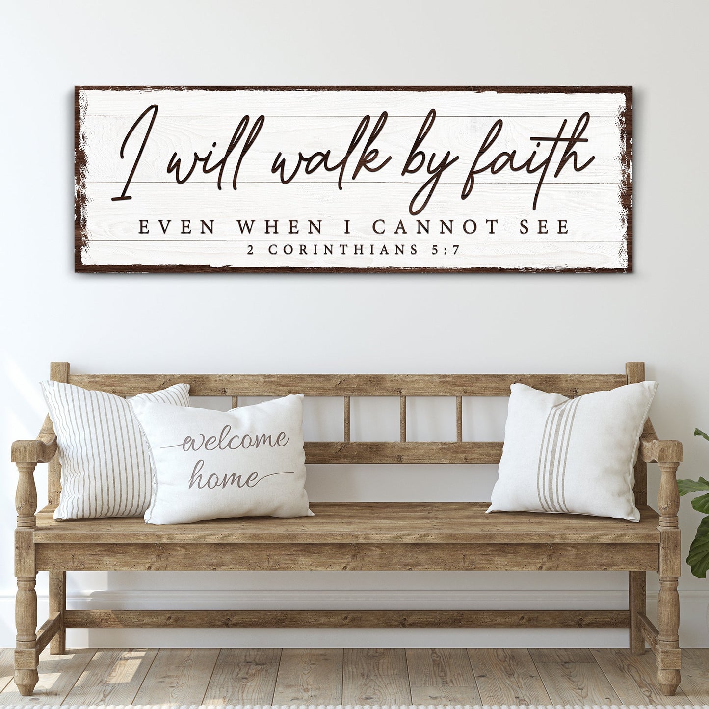 I Will Walk By Faith - 2 Corinthians 5:7 Canvas Wall Art