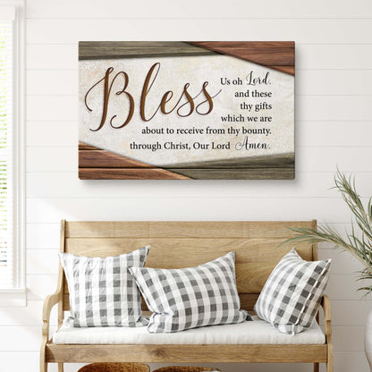 Bless Us Oh Lord Faith Canvas Wall Art