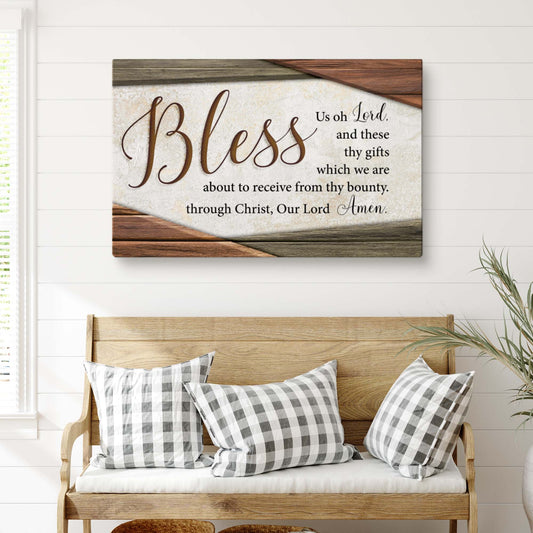 Bless Us Oh Lord Faith Canvas Wall Art