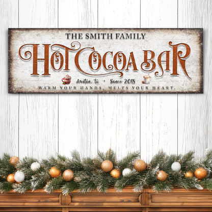 Hot Chocolate Christmas Bar Canvas Wall Art