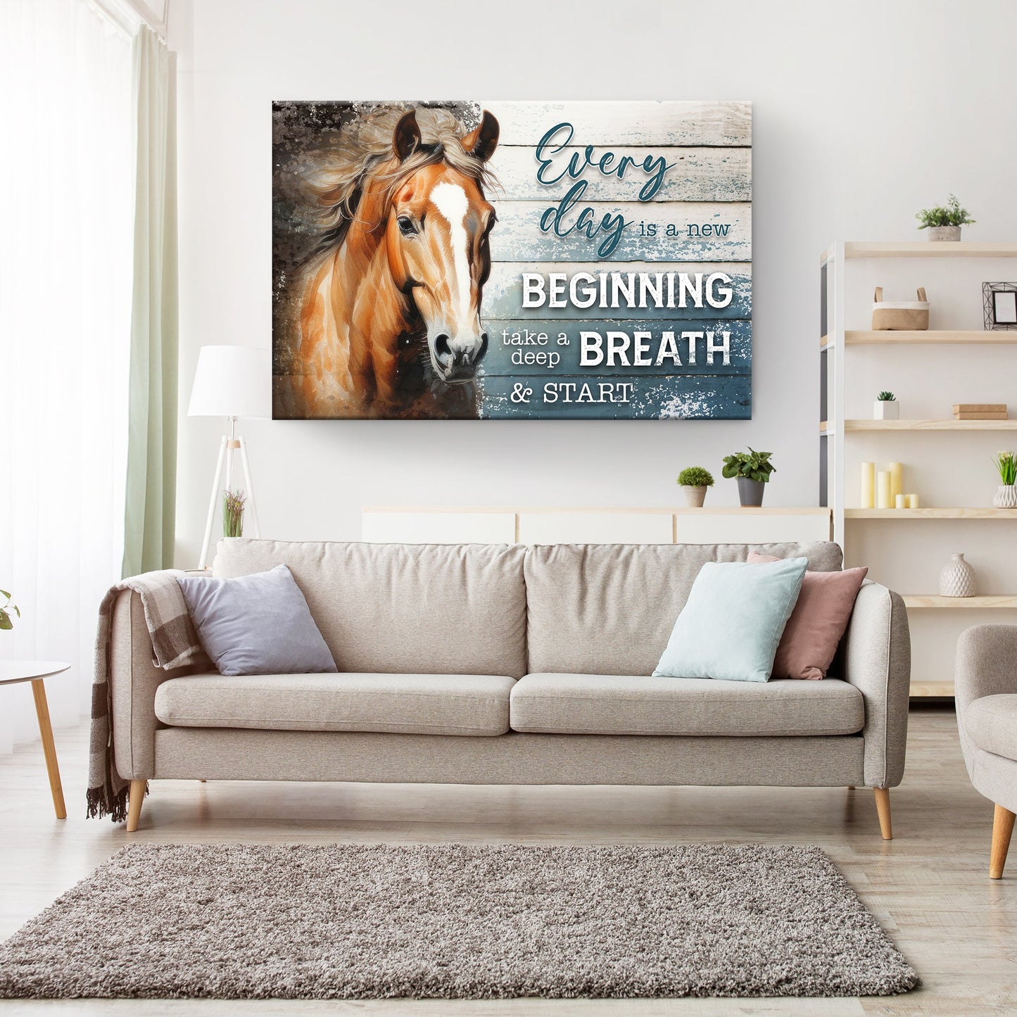Everyday Is a New Beginning Faith Canvas Sign II