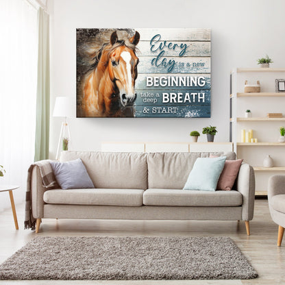 Everyday Is a New Beginning Faith Canvas Sign II