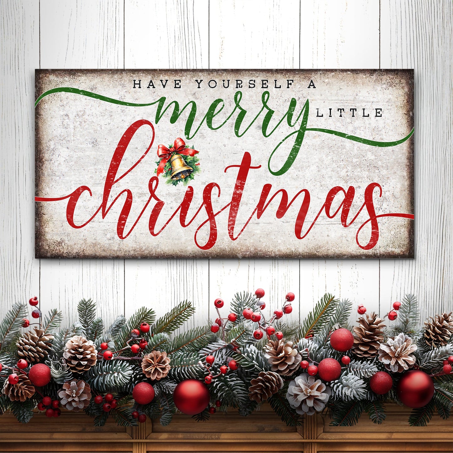 Have Yourself a Merry Little Christmas Canvas Wall Art XII